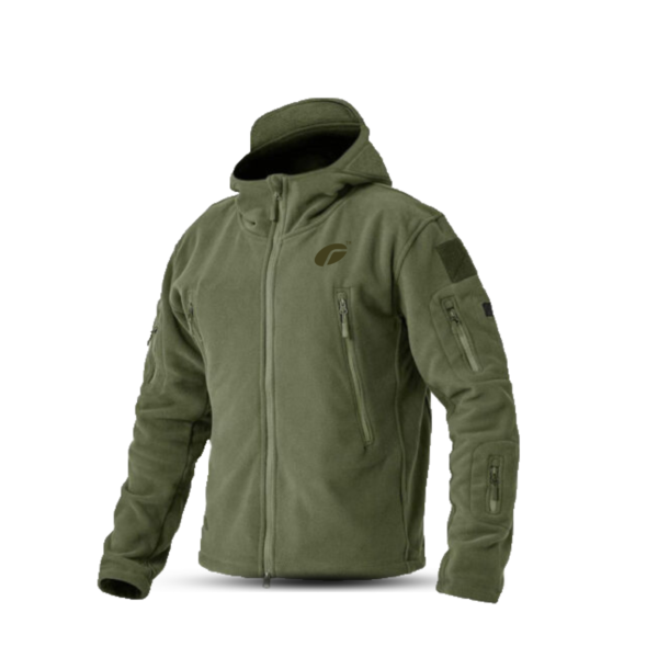 Radix Wears Army Full Sleeve Fleece Jacket (Light Green)