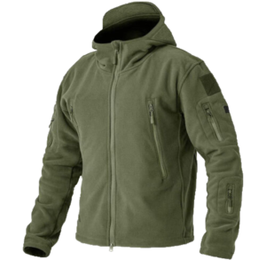 Radix Wears Army Full Sleeve Fleece Jacket (Light Green)